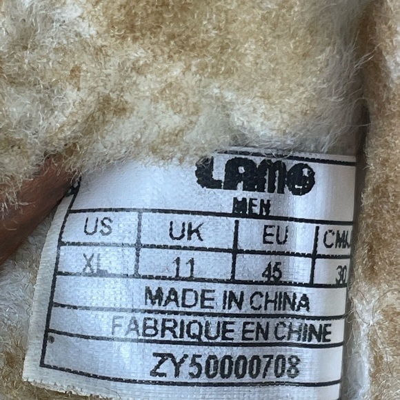 LAMO MEN’S SUEDE MERINO WOOL WRAP SLIPPER SIZE XL (11-12) - Picture 6 of 13